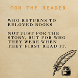 Dedication written for readers with a feather and ink bottle illustration on a textured background.